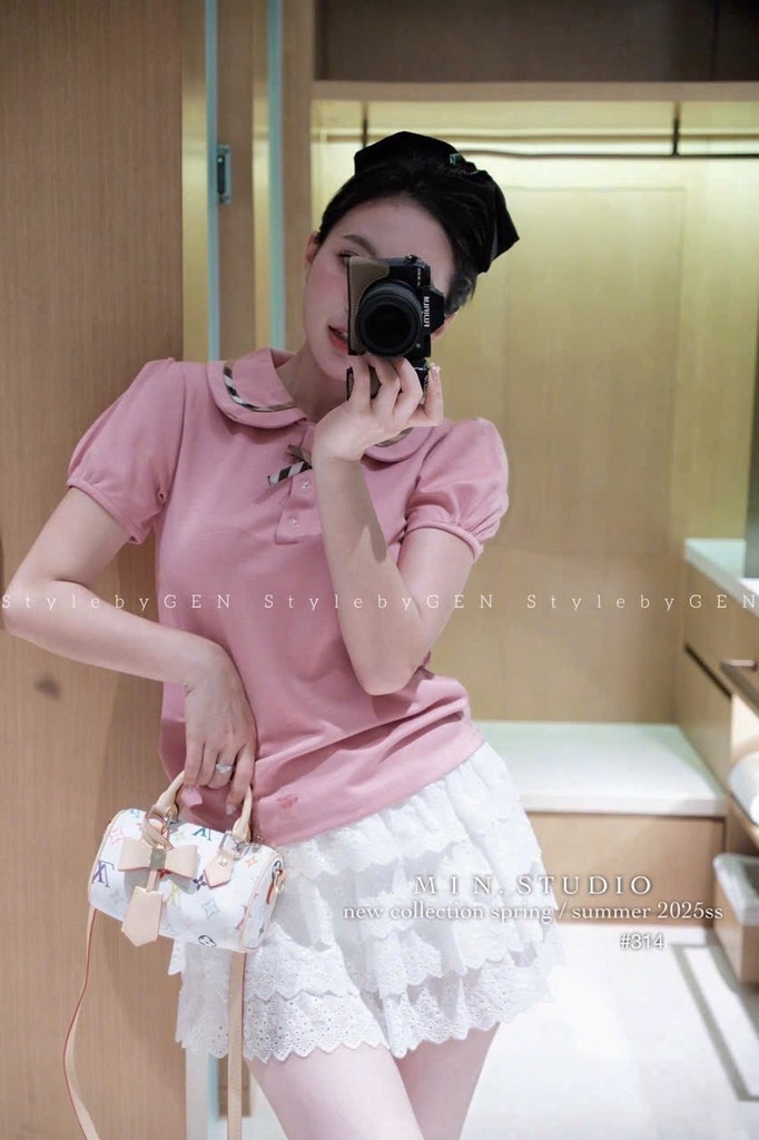 ÁO PHỐI BBR  HỒNG NỮ