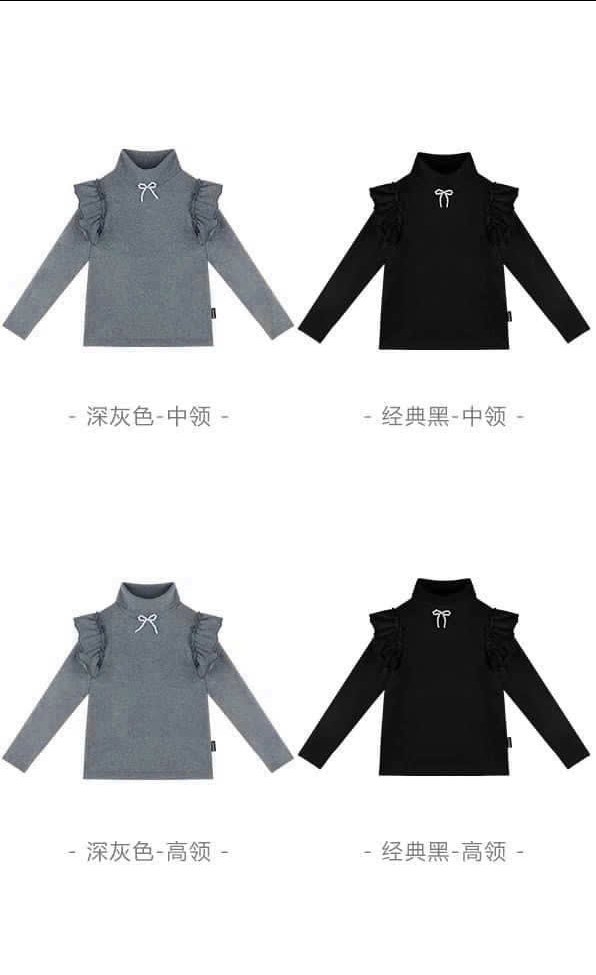 SET 2 ÁO ĐÍNH NƠ CÁNH TIÊN DÀI TAY BÉ GÁI SẴN