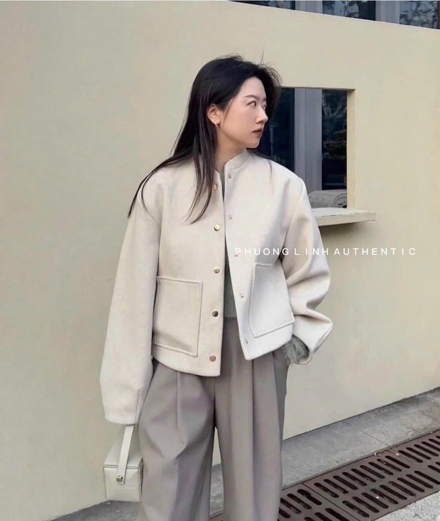ÁO KHOÁC DẠ NỮ TÚI DÁN CHUN SAU ZR THU ĐÔNG SẴN (SALE 169k)