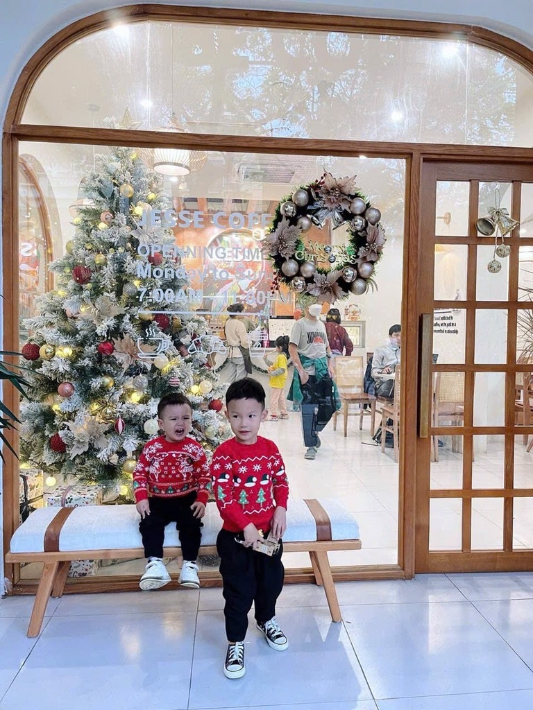 ÁO LEN ĐỎ NOEL DÀI TAY 2 LỚP MỀM MỊN BÉ TRAI BÉ GÁI