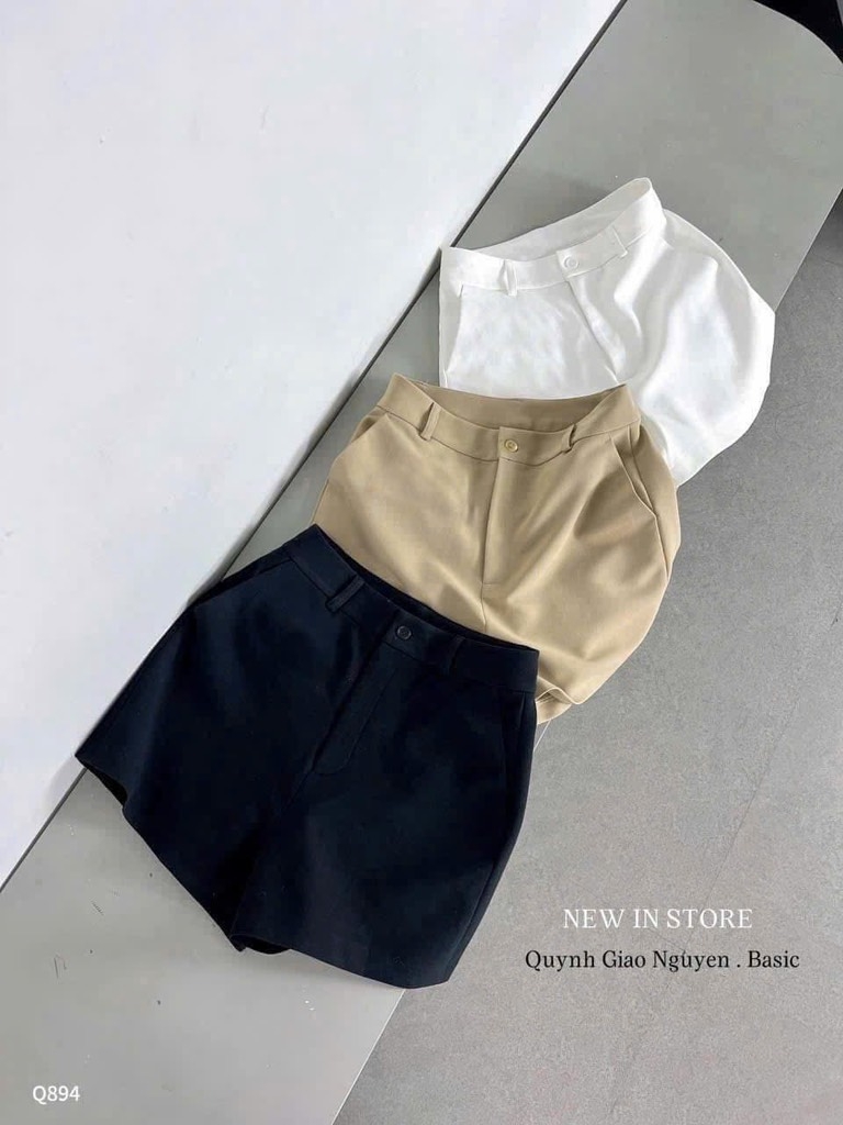 SET 3 QUẦN ĐÙI THÔ ĐEN TRẮNG BE NỮ SẴN (SALE 99k)
