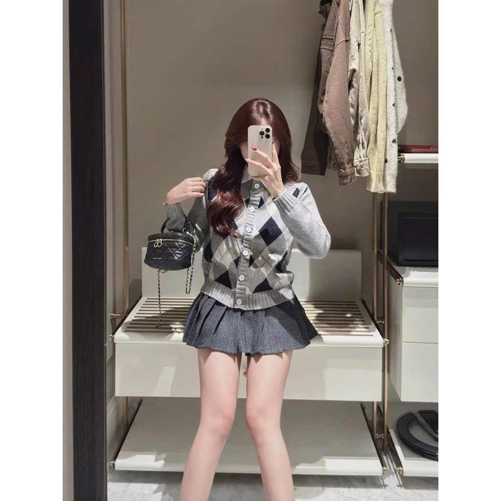 ÁO LEN CARDIGAN TRÁM QC NỮ THU ĐÔNG