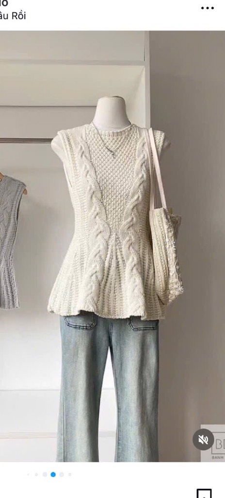 ÁO LEN SÁT NÁCH XOẮN THỪNG XOÈ DÁNG DÀI NỮ SẴN