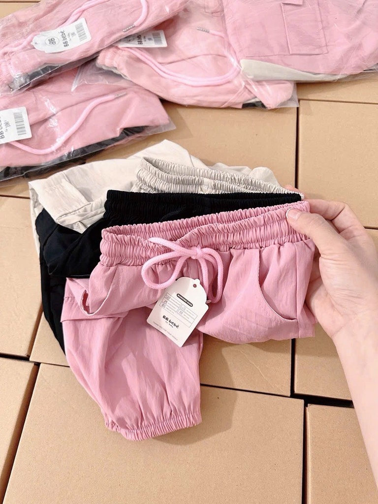 SÉT 3 QUẦN GIÓ DÀI TÚI HỘP CHO BÉ SẴN