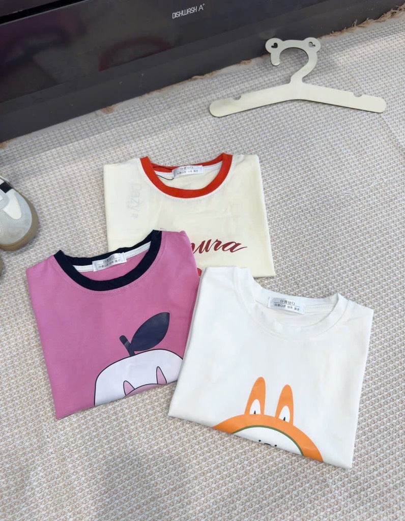 SET 3 ÁO PULL THỎ TONE BE TÍM TRẮNG BÉ GÁI SẴN