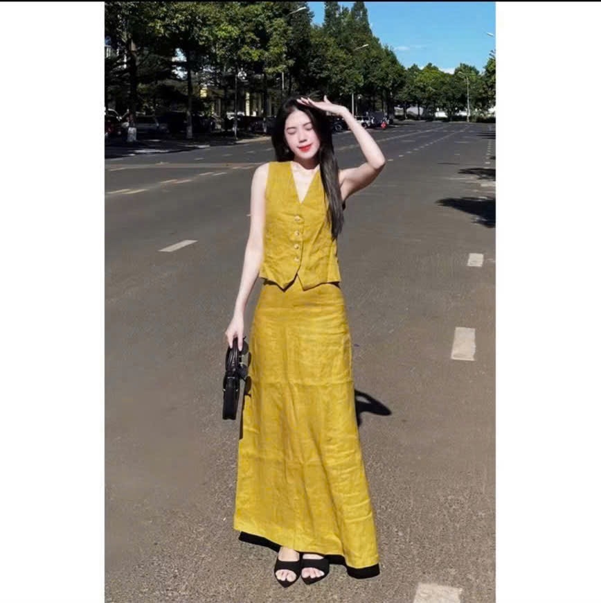 SET ĐŨI VÀNG CHÂN VÁY NỮ SẴN (SALE 129k)