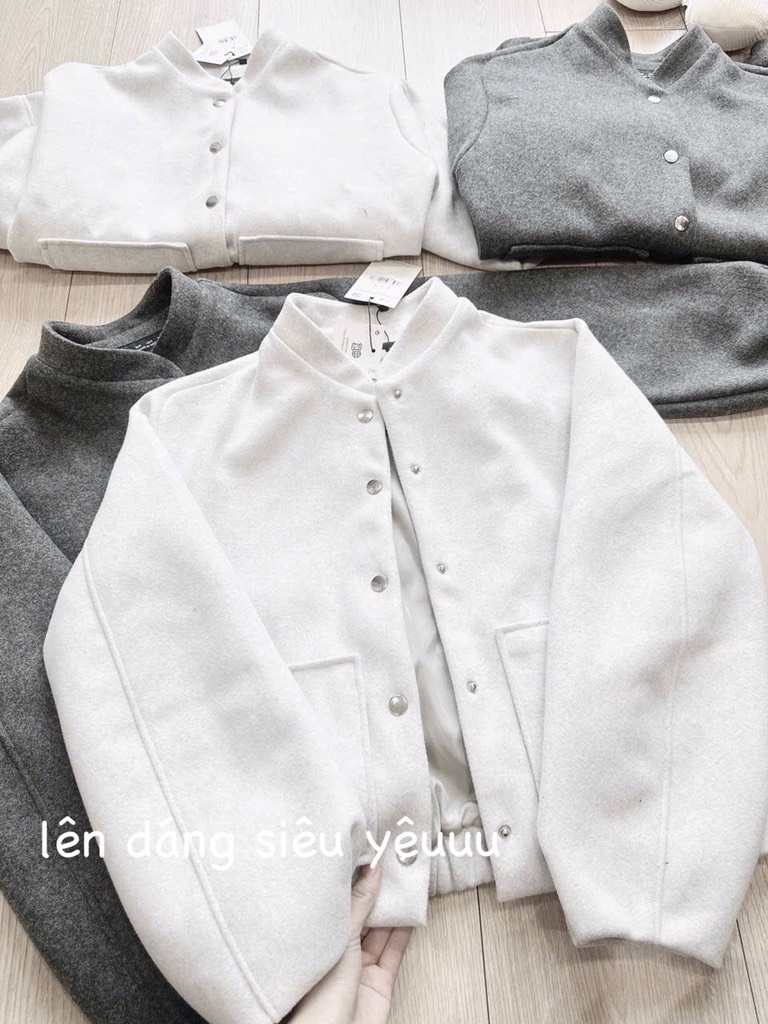 ÁO KHOÁC DẠ NỮ TÚI DÁN CHUN SAU ZR THU ĐÔNG SẴN (SALE 169k)