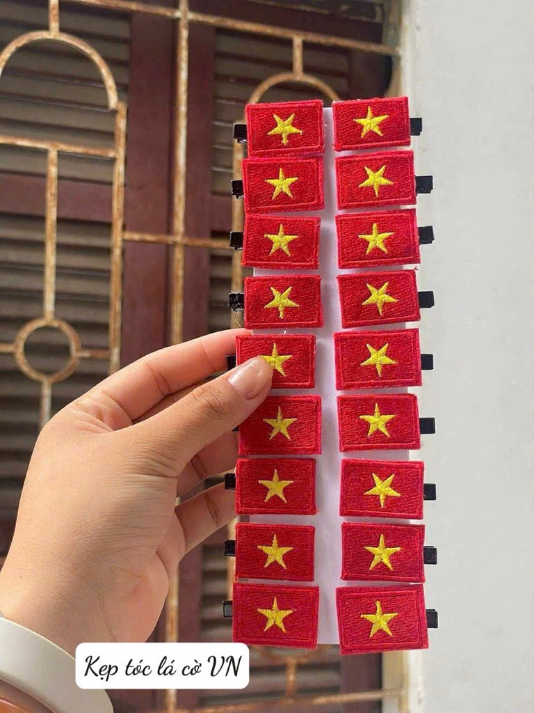 PHỤ KIỆN - SET 5 CẶP TÓC LÁ CỜ VN