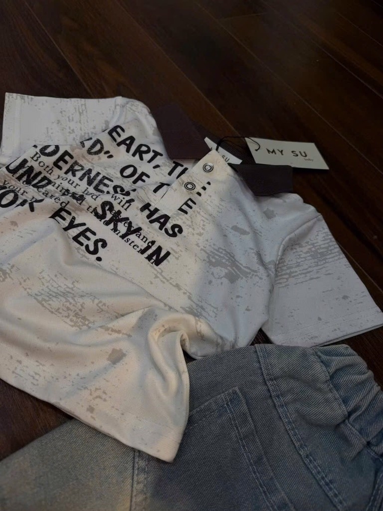SÉT ÁO POLO LOANG QUẦN NGỐ JEAN ỐP TÚI CHO BÉ TRAI