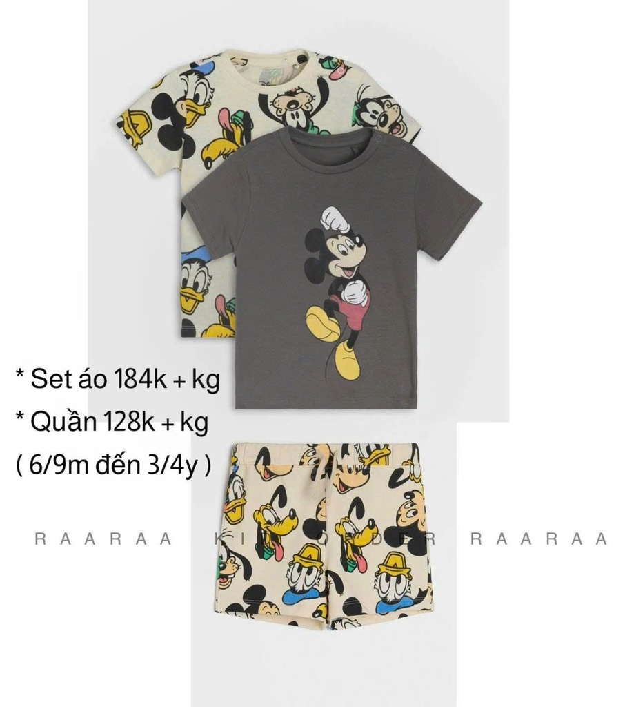 SET 3 CT MICKEY DONAL CHO BÉ YÊU BÉ TRAI