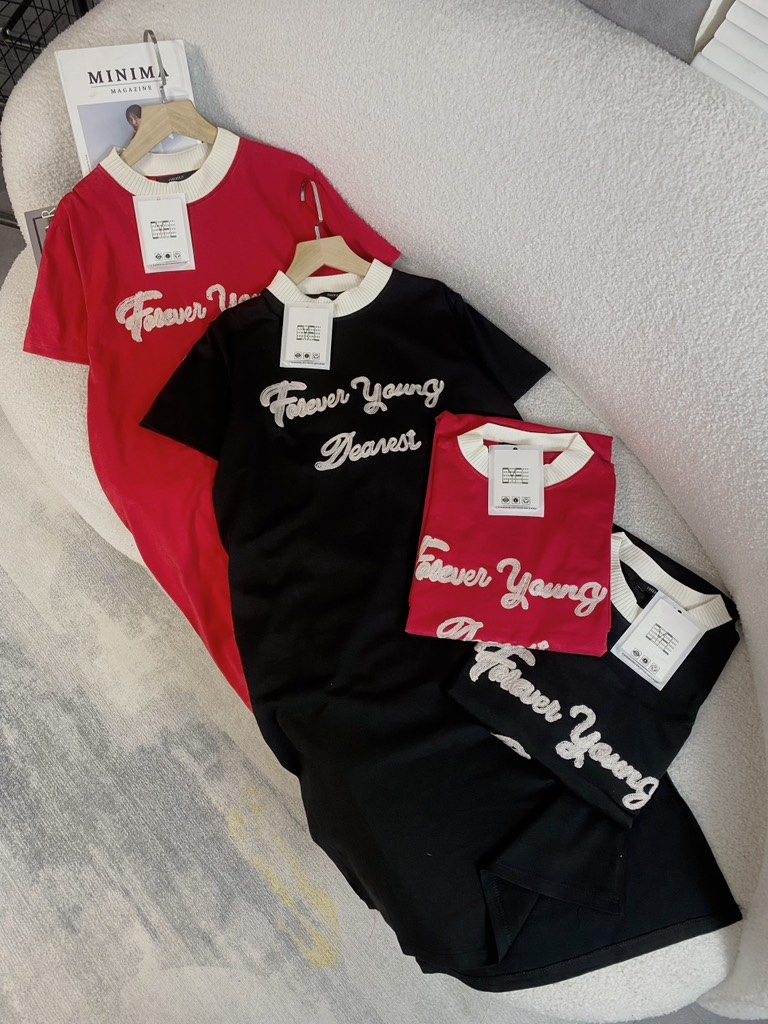 VÁY SUÔNG THÊU FOREVER YOUNG - Xả 67lk