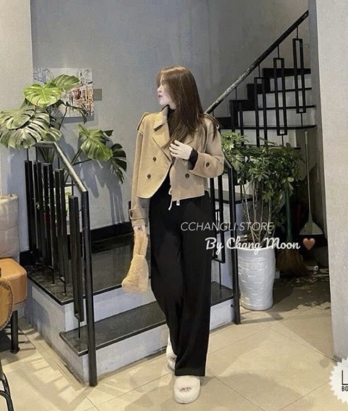 ÁO KHOÁC KAKI NỮ DÁNG LỬNG SẴN