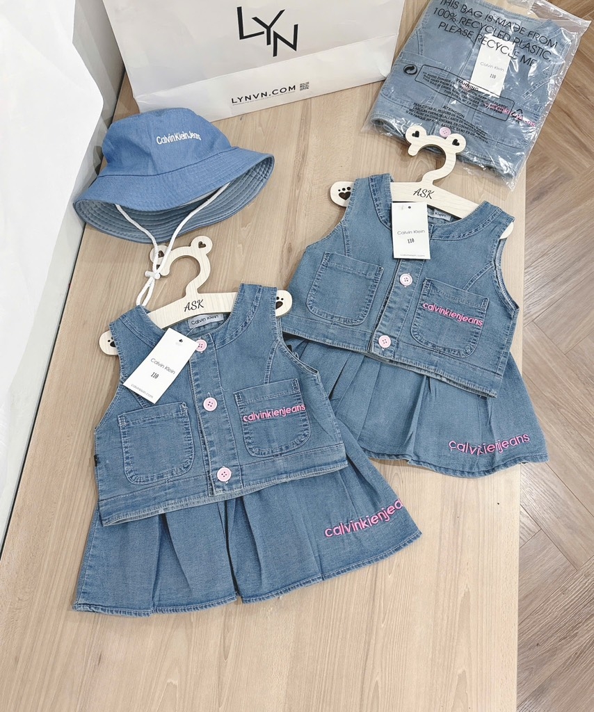 SET JEAN CALVIN KÈM MŨ BÉ GÁI (LOẠI RẺ)(XẢ 59k)