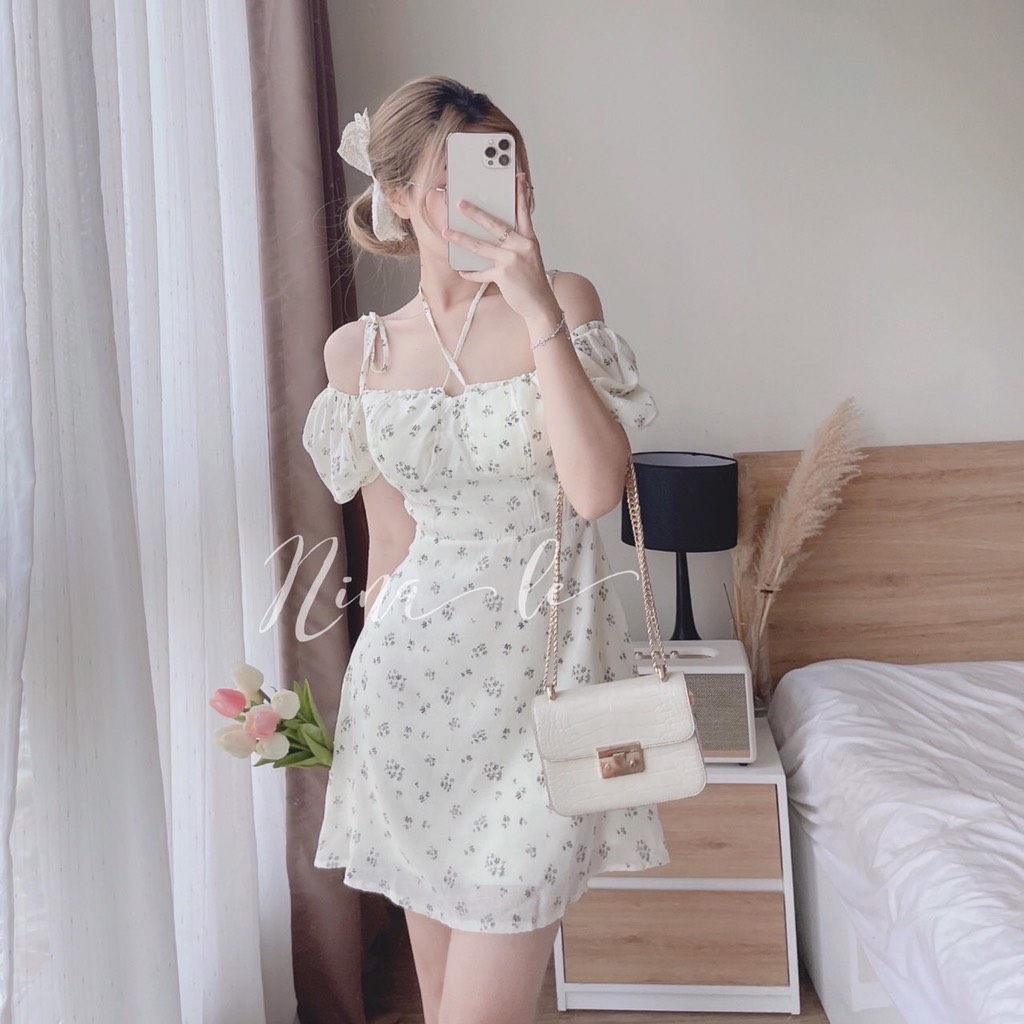 VÁY HOA NHÍ CÚP NGỰC DÂY CỔ xả 50k