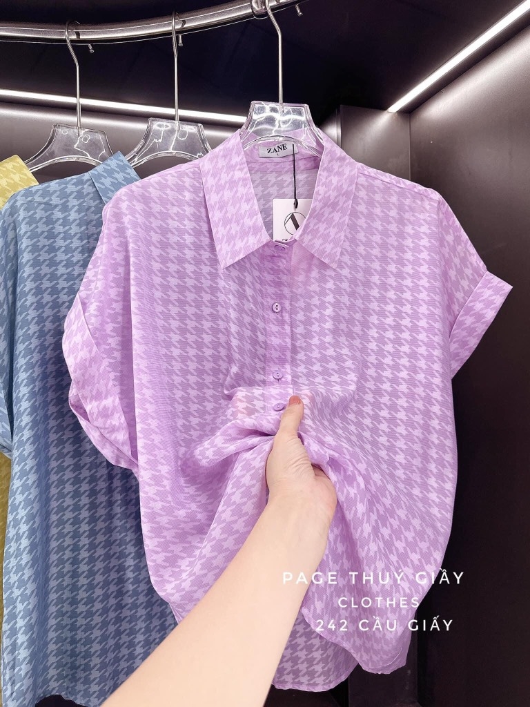 ÁO SƠ MI GU TAY LV DÍC DẮC NỮ SẴN( xả 79k )