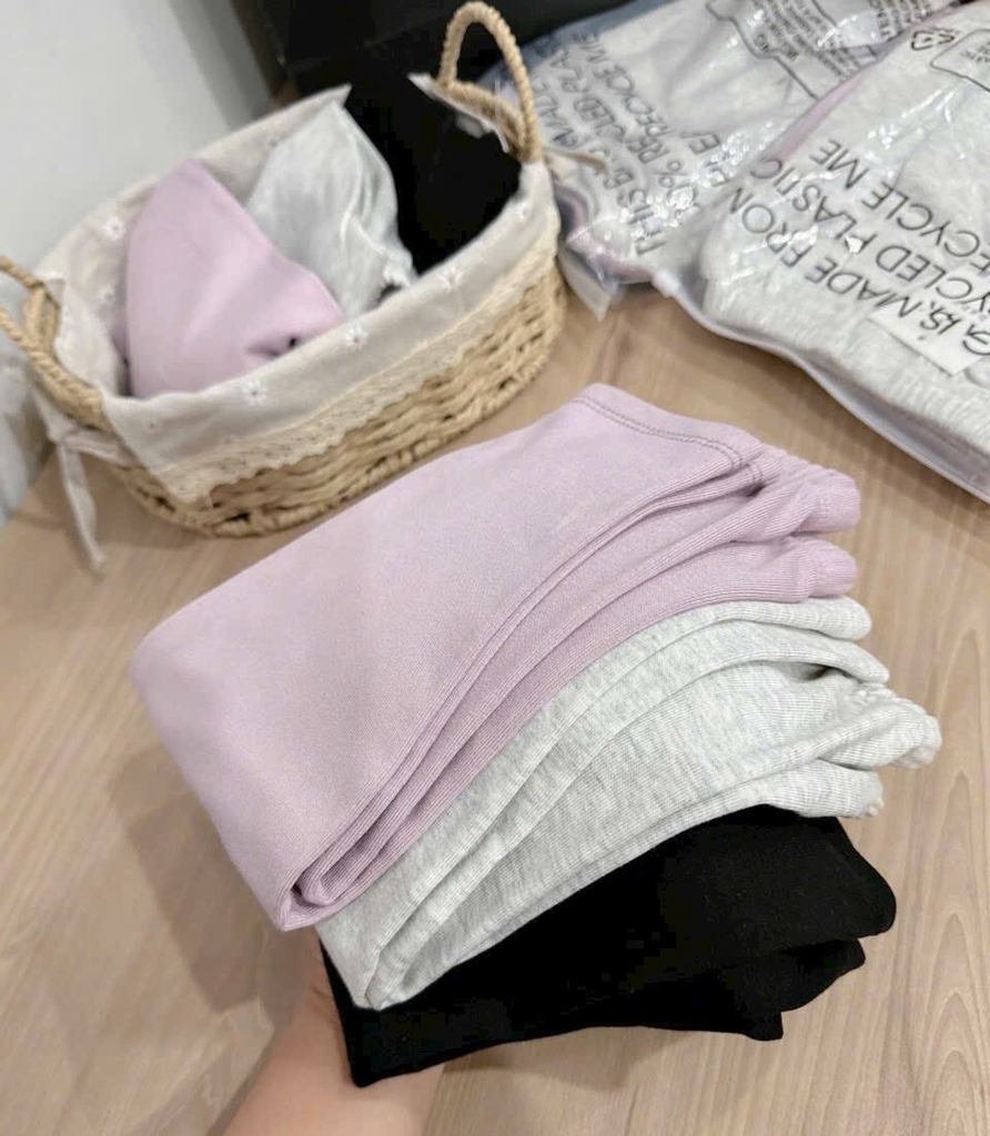 SET 3 QUẦN LEGGING DÀI LÓT LÔNG BÉ GÁI