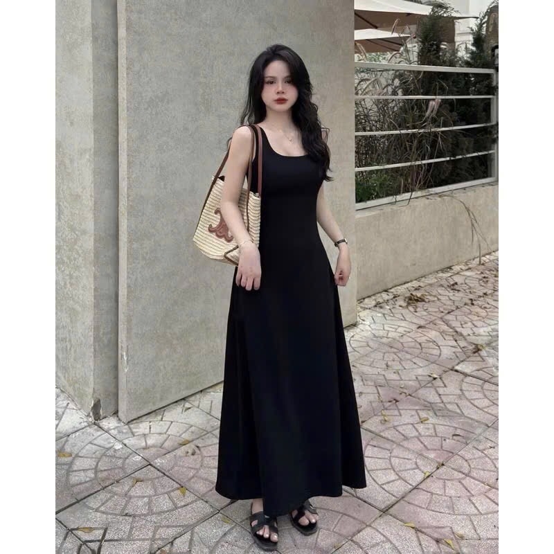 VÁY 2 DÂY DÁNG DÀI NỮ (SALE 77K)