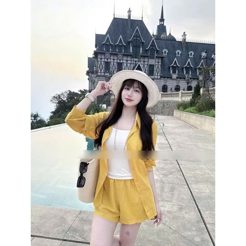 SET CỘC 3 CHI TIẾT VÀNG ÁO 2S TRẮNG NỮ
