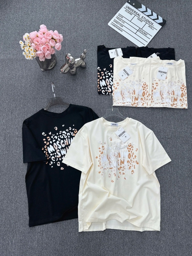 ÁO PHÔNG MOSCHINO CỘC TAY NỮ SẴN (SALE 60k)