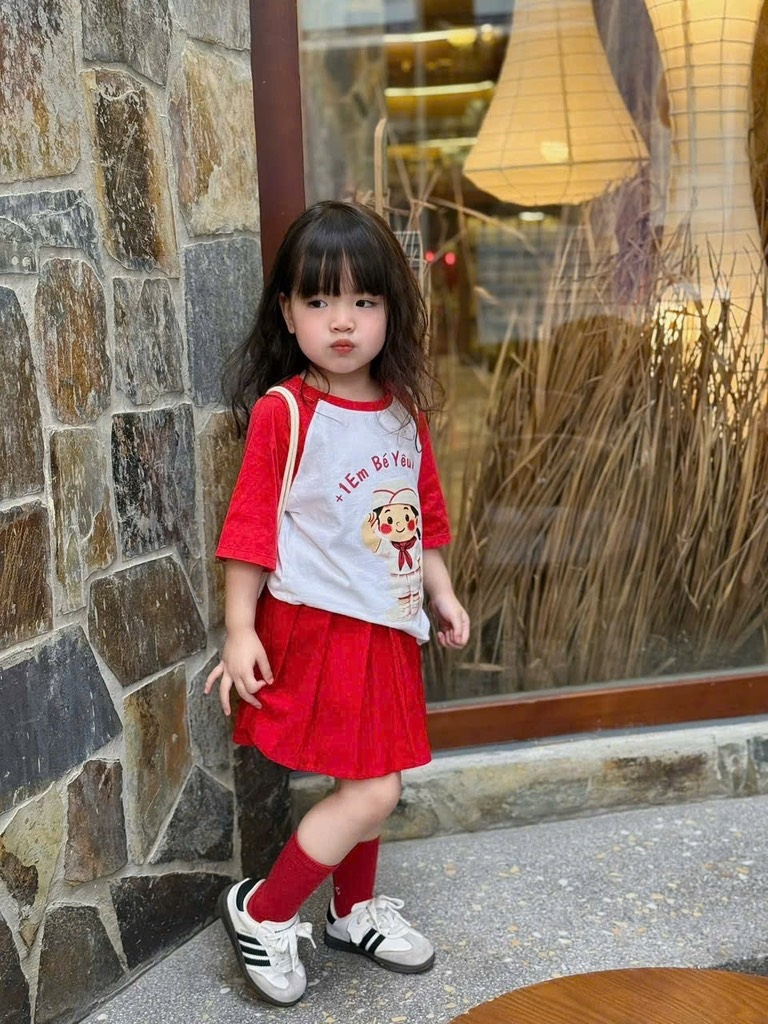 SET EM BÉ YÊU NƯỚC ĐỎ BÉ TRAI BÉ GÁI