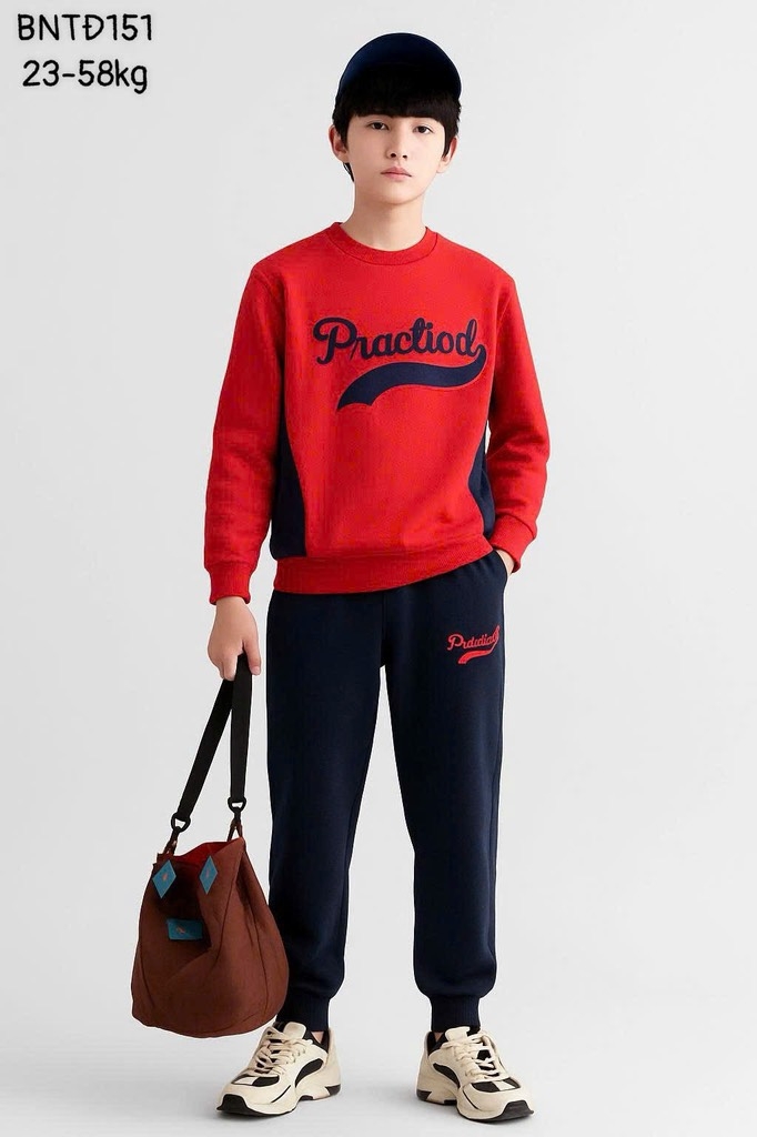 BỘ DÀI NỈ COURAGE PRACTICAL PHỐI MÀU BÉ TRAI SIZE ĐẠI