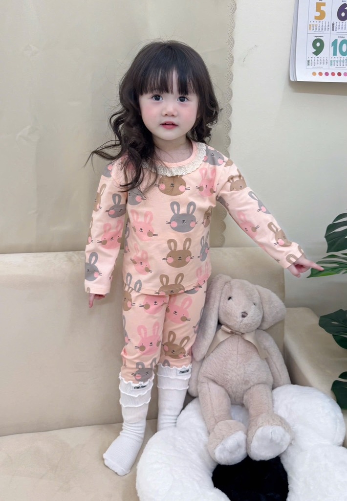 SET 2 BỘ DÀI THỎ HOA NHÍ TONE HÀN QUỐC BÉ GÁI