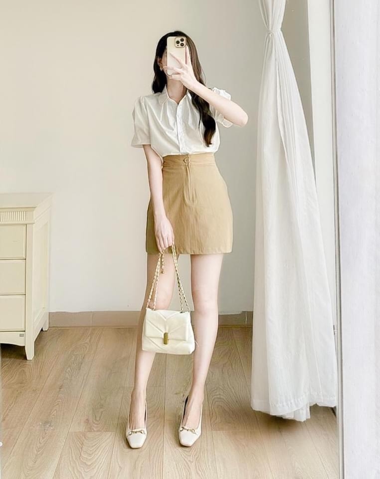 ÁO SƠ MI GU LI XẾP CỔ SEN( XẢ 60k)