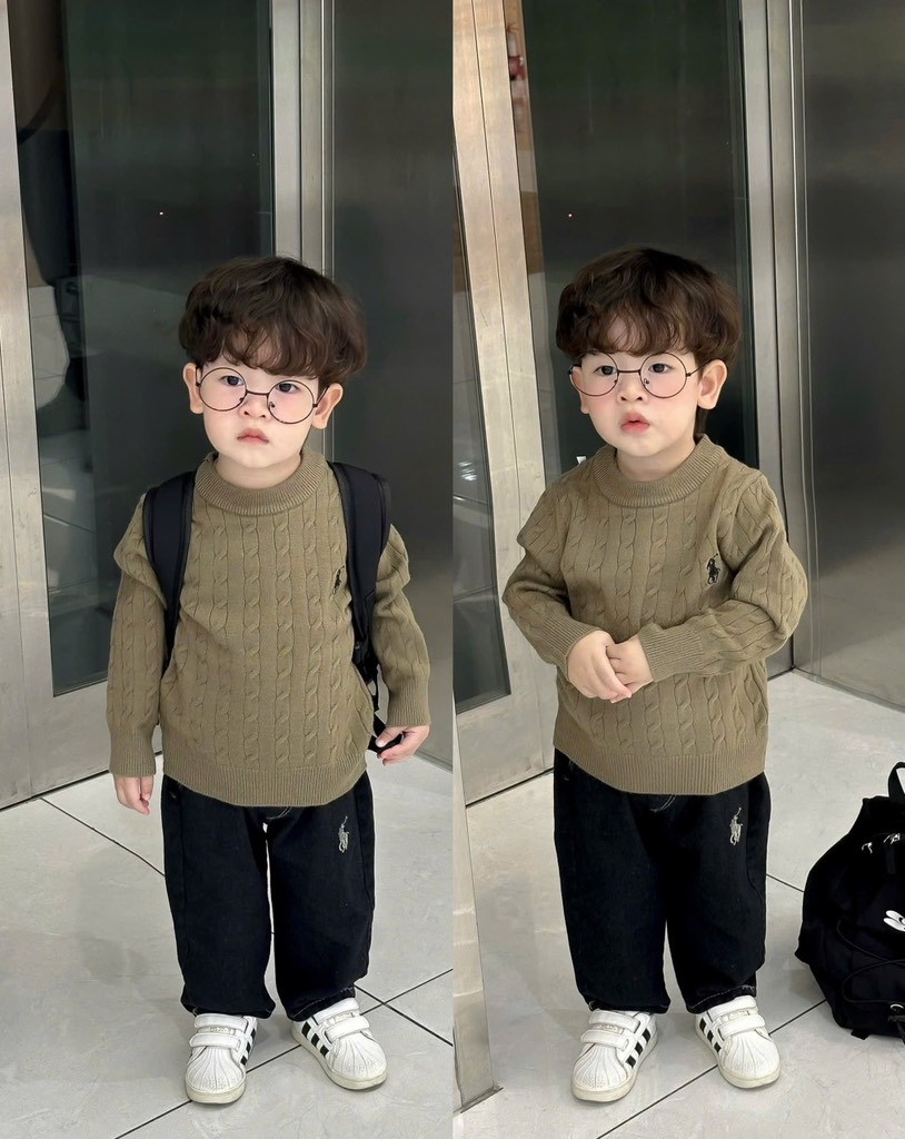 ÁO LEN THÊU NGỰA BÉ TRAI