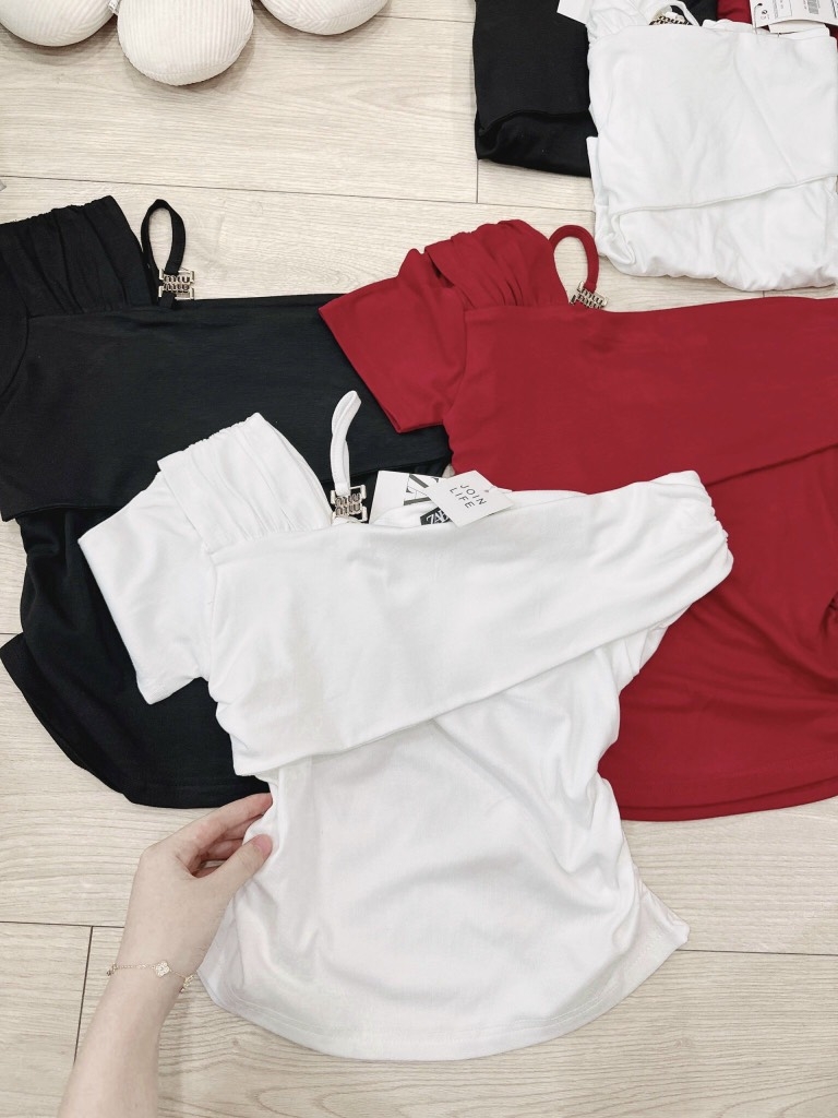 ÁO DÍP LEN NỮ VẠT VAI KÈM TAG MIU MIU THU ĐÔNG SẴN(XẢ 55 k)