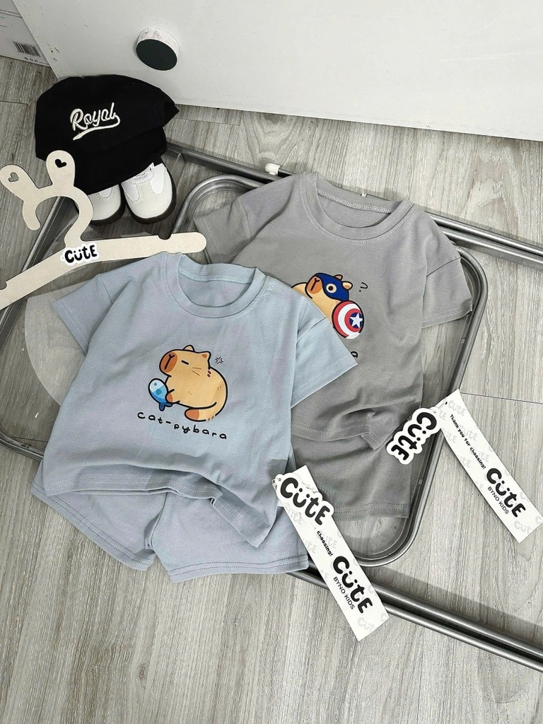 SET 2B CAPY XANH XÁM BÉ TRAI (SALE 77k)
