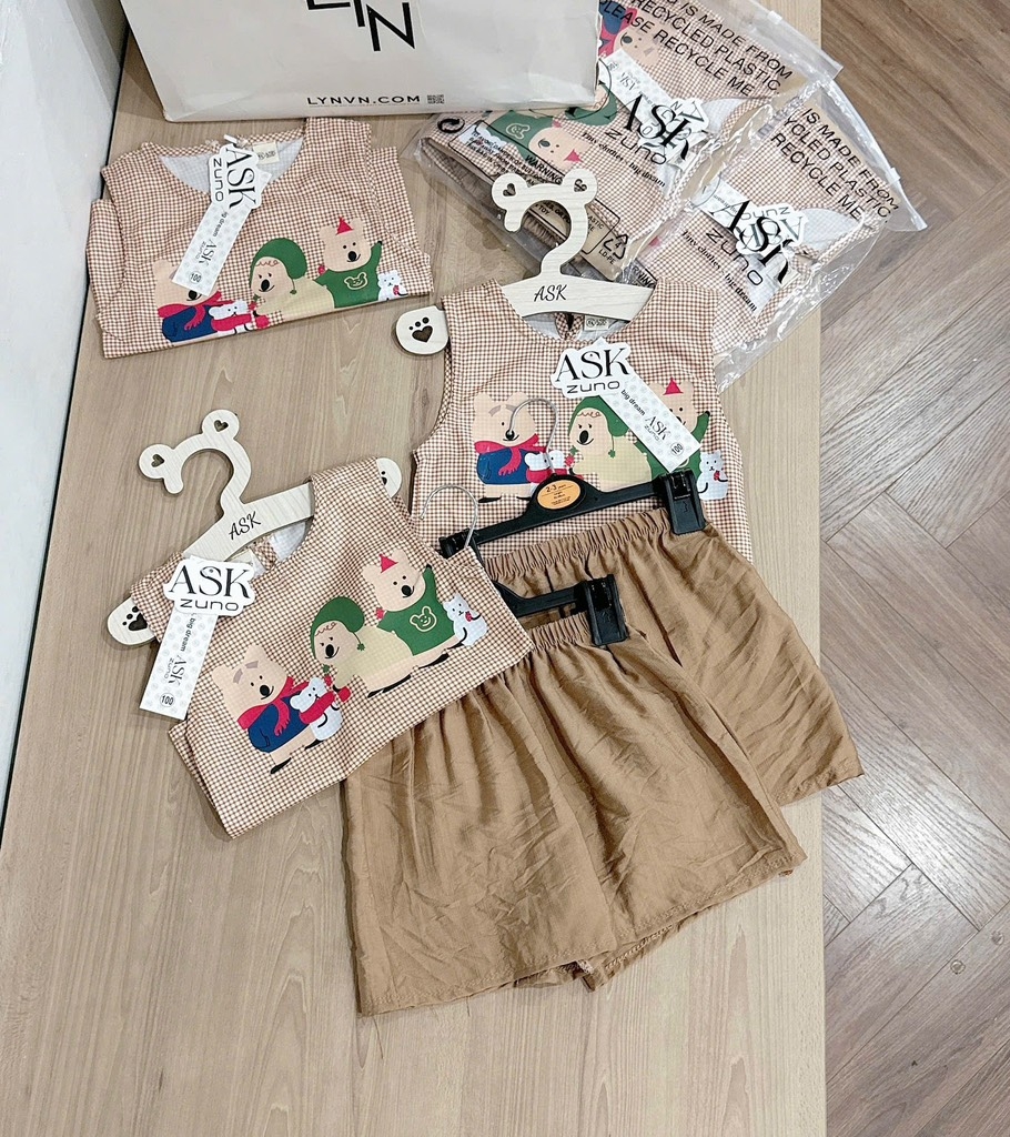 SET BỘ TONE NÂU CHO BÉ TRAI BÉ GÁI SẴN(XẢ 45k)