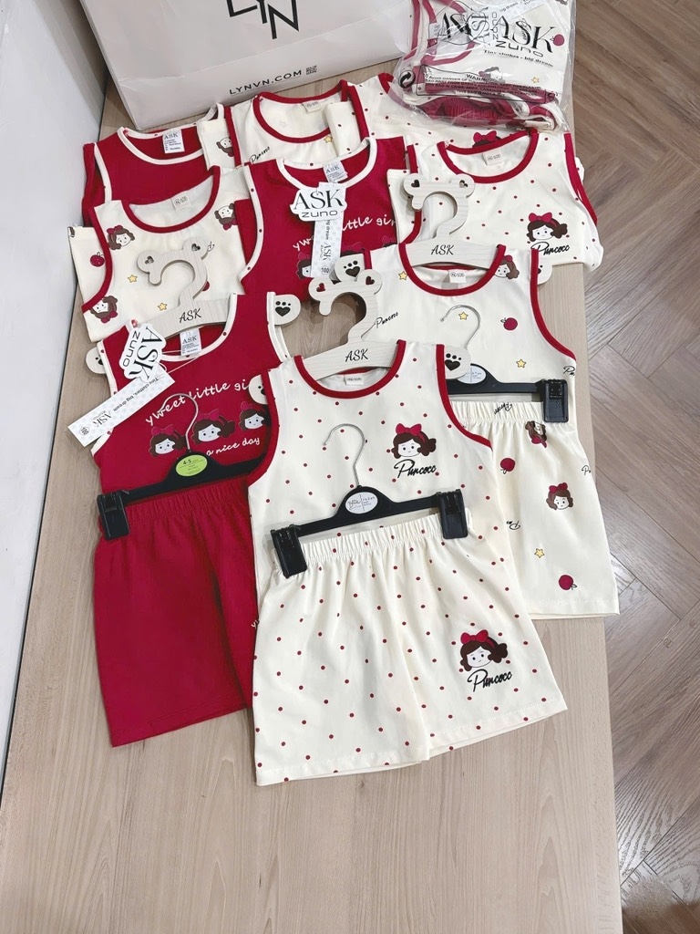 SET 3 BỘ SÁT NÁCH TONE ĐỎ BÉ GÁI( xả 109k)
