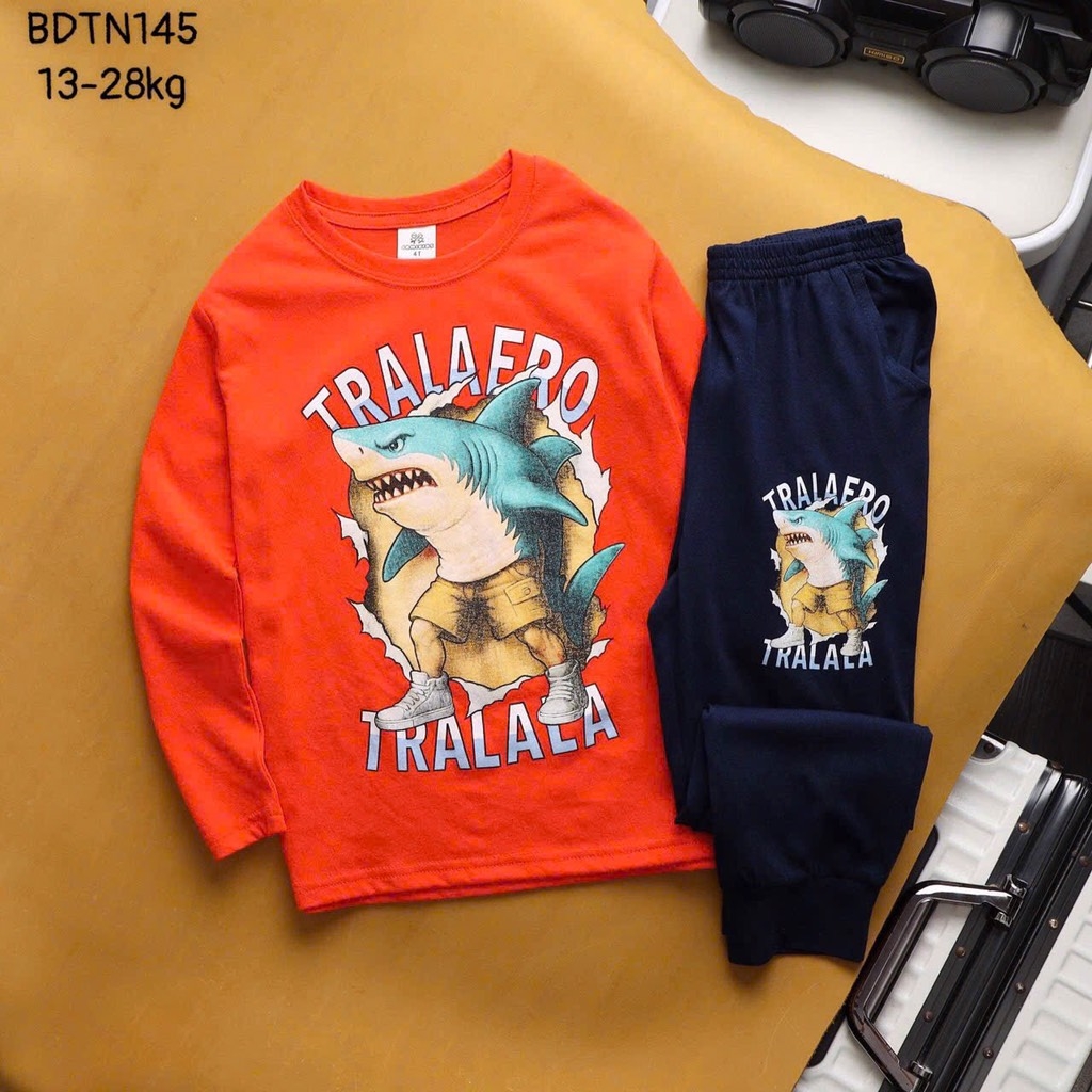 SET BỘ DÀI TAY HOẠT HÌNH BÉ TRAI SIZE ĐẠI