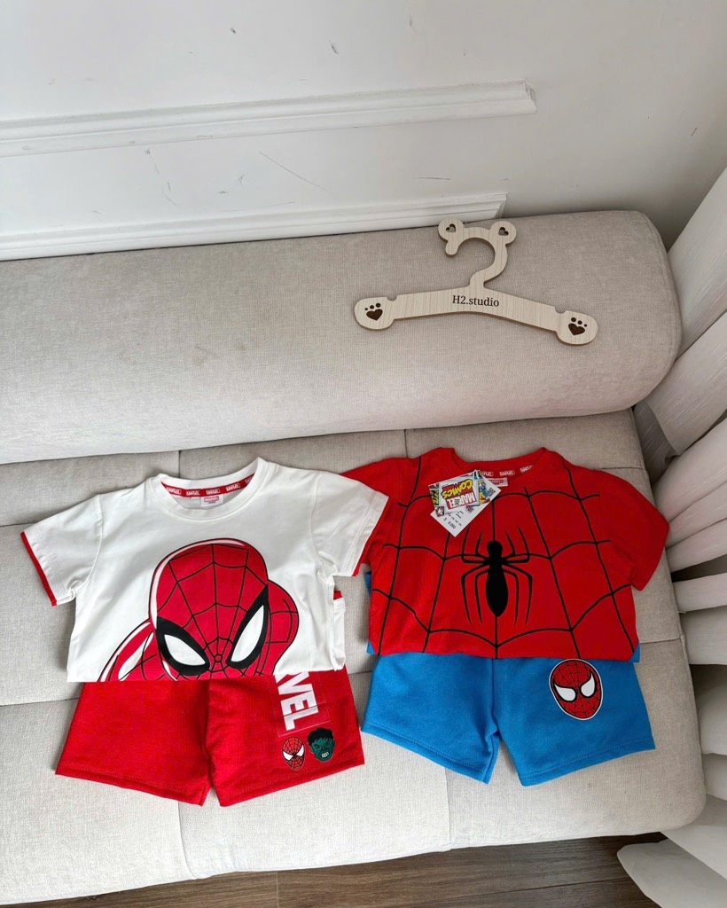 SET 2 BỘ NHỆN XANH ĐỎ BÉ TRAI SẴN( xả 69k)