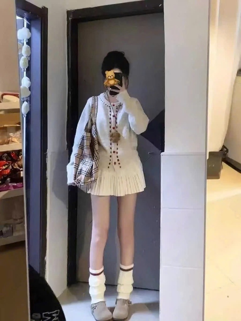 ÁO LEN CARDIGAN CÚC ĐỎ NỮ THU ĐÔNG SẴN