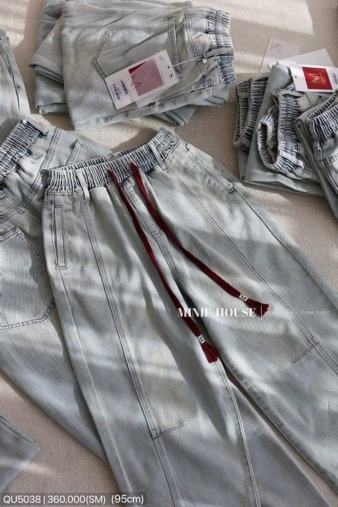 QUẦN BÒ NỮ BAGGY GÂN CHUN (xả 80k)