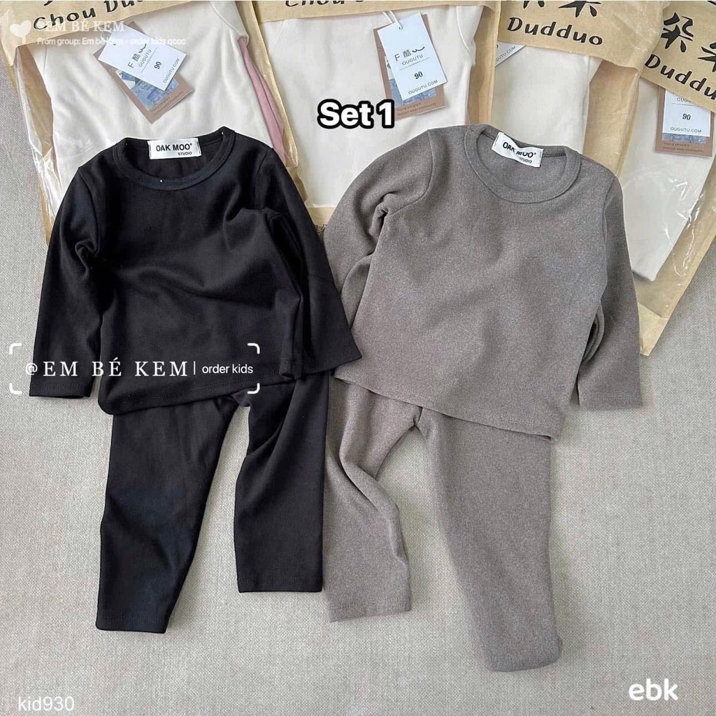 SET BỘ ZIP LÔNG CHOU DUDDO BÉ TRAI BÉ GÁI