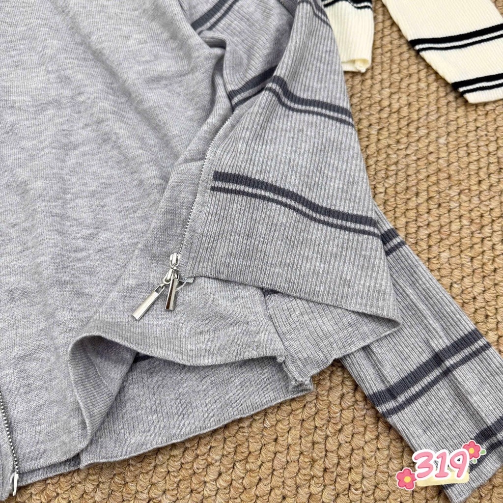 ÁO LEN KẺ THIẾT KẾ 2 LỚP NỮ THU ĐÔNG