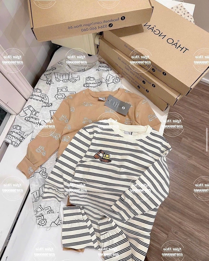 SET 3 BỘ OTO DÀI TAY BÉ TRAI