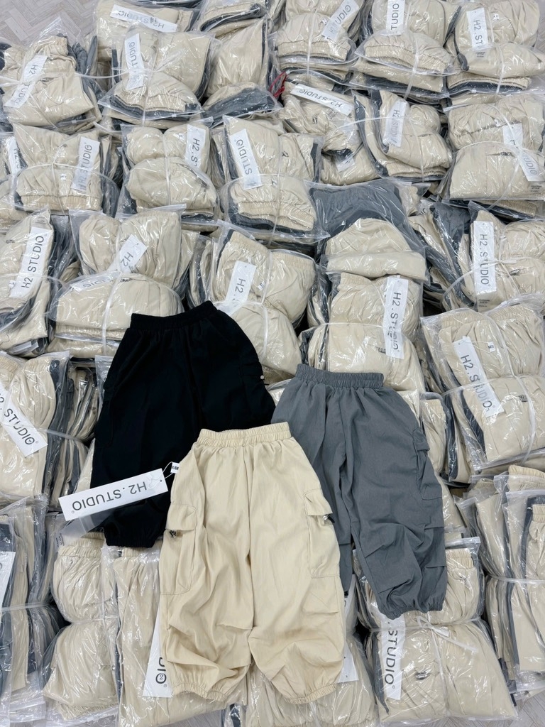 SET 3 QUẦN DÀI GIÓ TÚI HỘP ĐEN BE XÁM BÉ TRAI SẴN