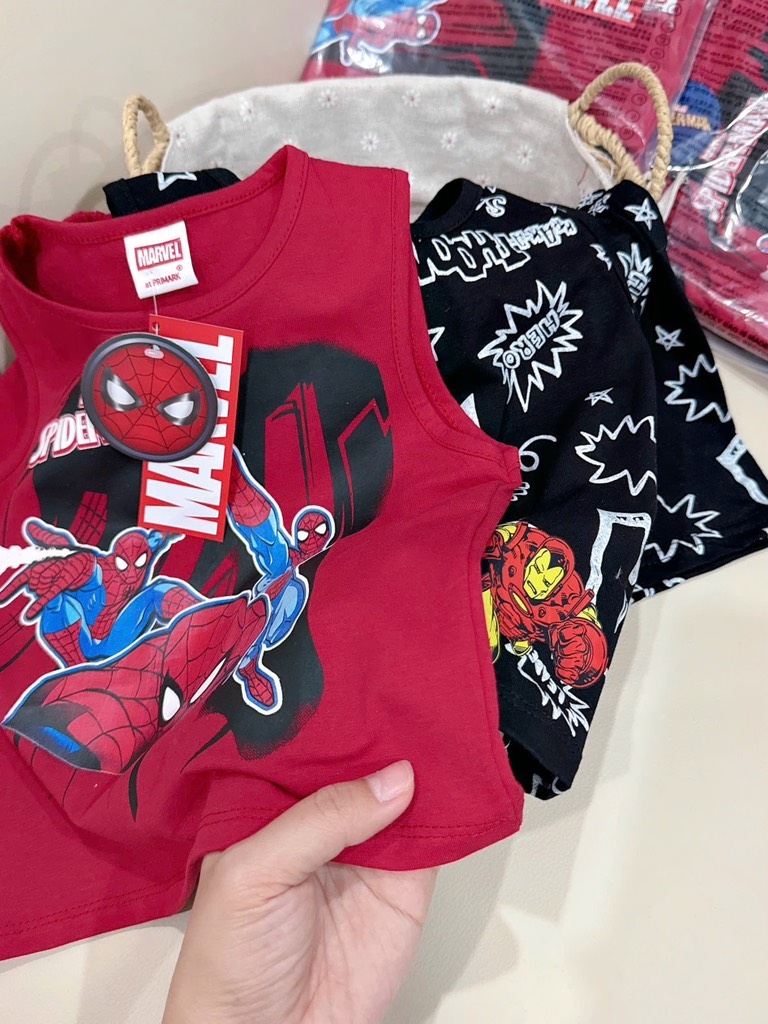 SET 2 BỘ BA LỖ NGƯỜI NHỆN ĐEN ĐỎ BÉ TRAI SẴN (xả 80k)