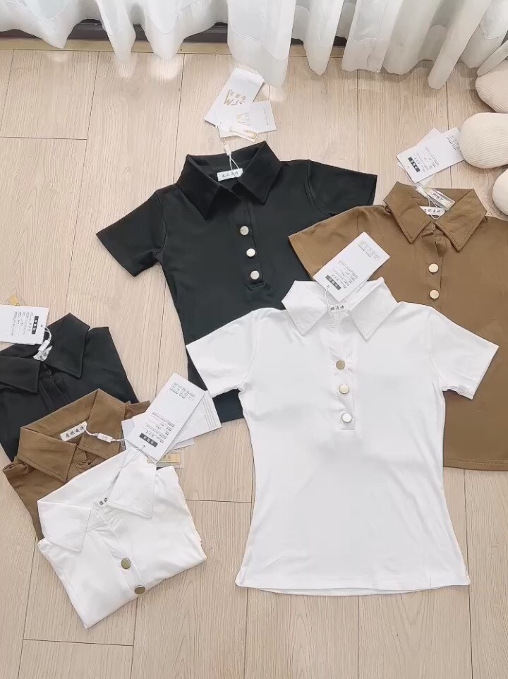 ÁO POLO TRỤ MIXX CÚC ĐỒNG 3 MẦU NỮ - (xả 39K)
