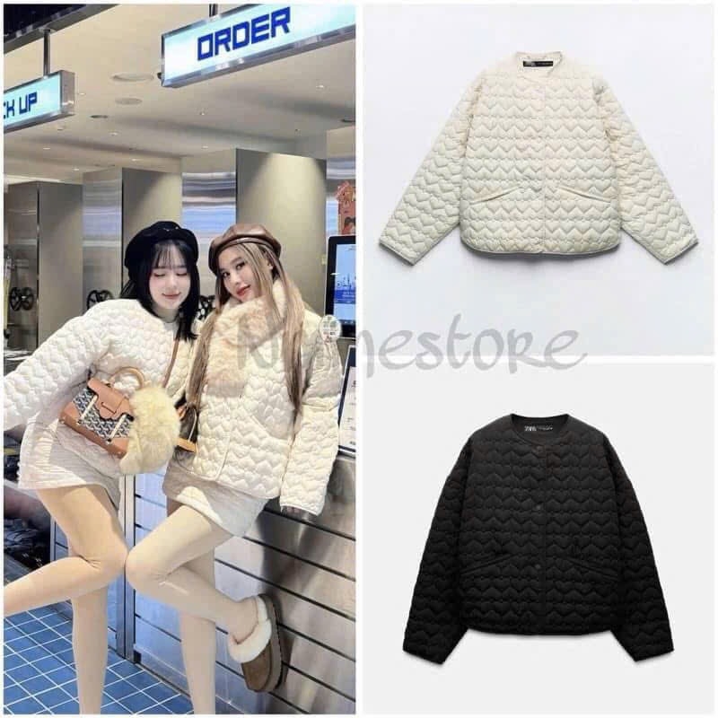 ÁO PHAO NỮ ZR TRẦN TIM TÚI CÁCH ĐIỆU 2 MẦU THU ĐÔNG SẴN(SALE 169k)