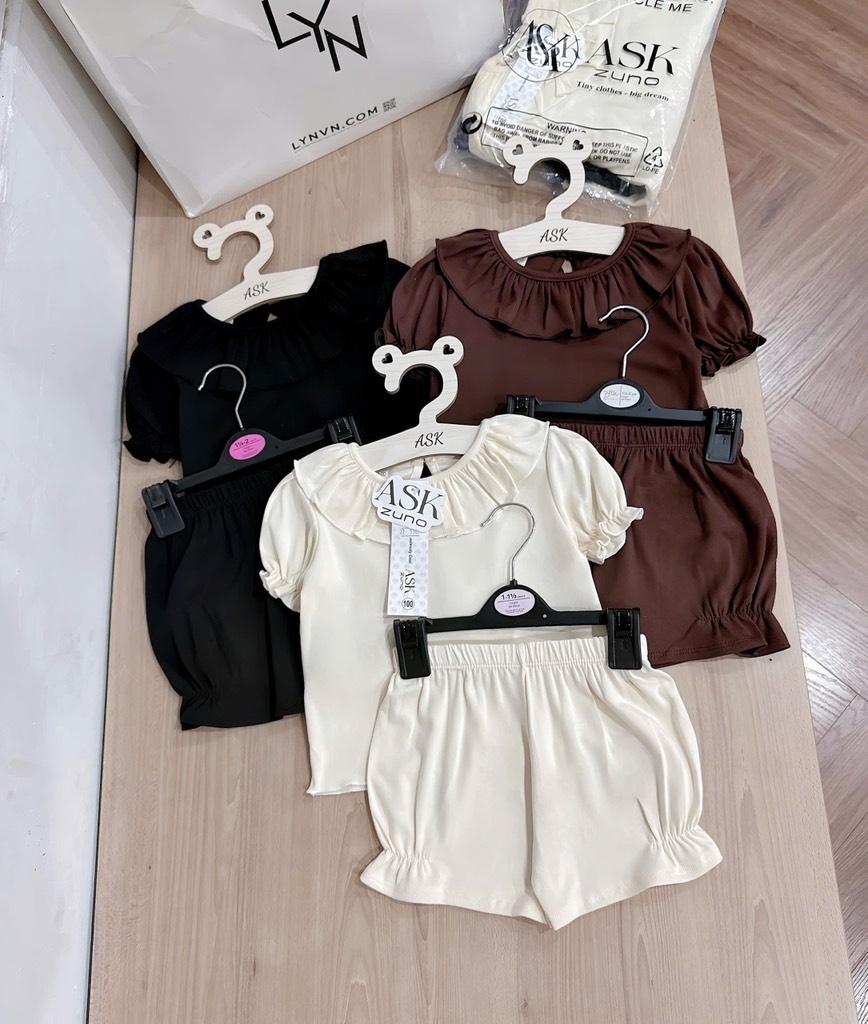 SET 3 BỘ CỘC BÈO ĐEN BE NÂU BÉ GÁI (XẢ 119k)