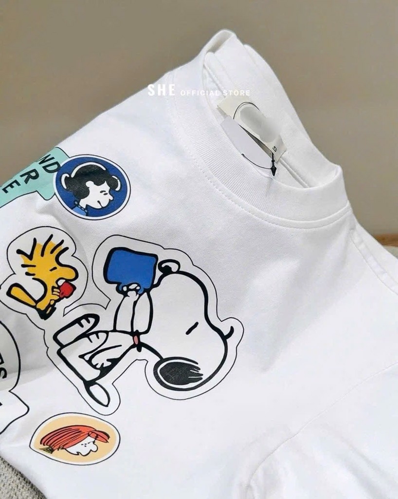 ÁO PHÔNG HÌNH SNOOPY MẶT TRƯỚC NỮ