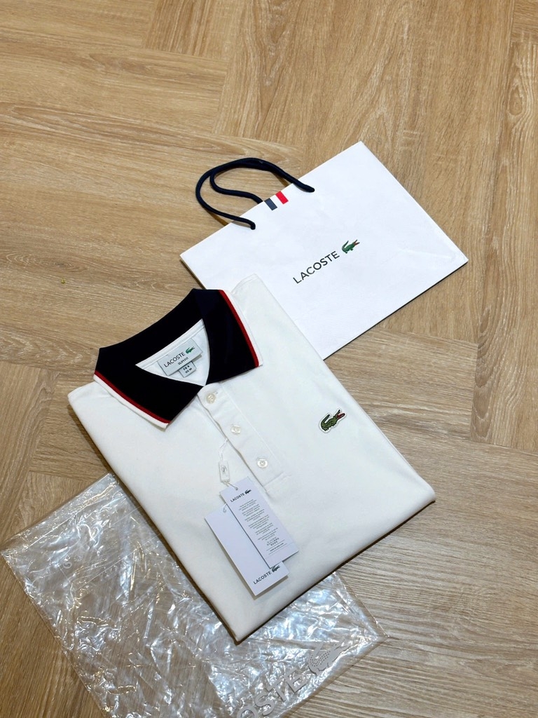 ÁO POLO LACCOST PHỐI CỔ THAN NAM