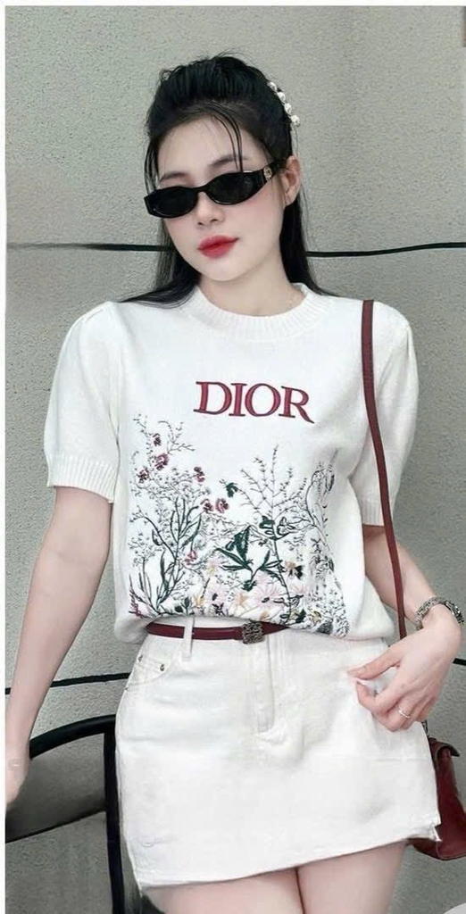 ÁO LEN DIOR HOA LÁ NỮ