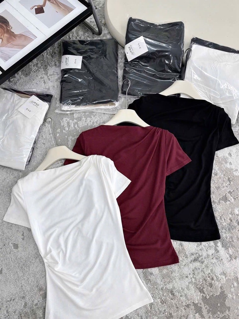 SÉT 3 ÁO TRỄ VAI 3 MÀU NỮ