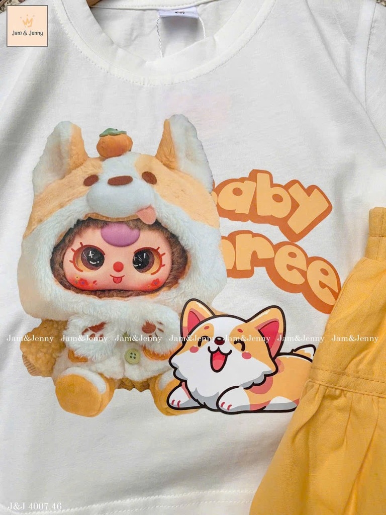 SET LABUBU CHÂN VÁY VÀNG BÉ GÁI SẴN(XẢ 44k)