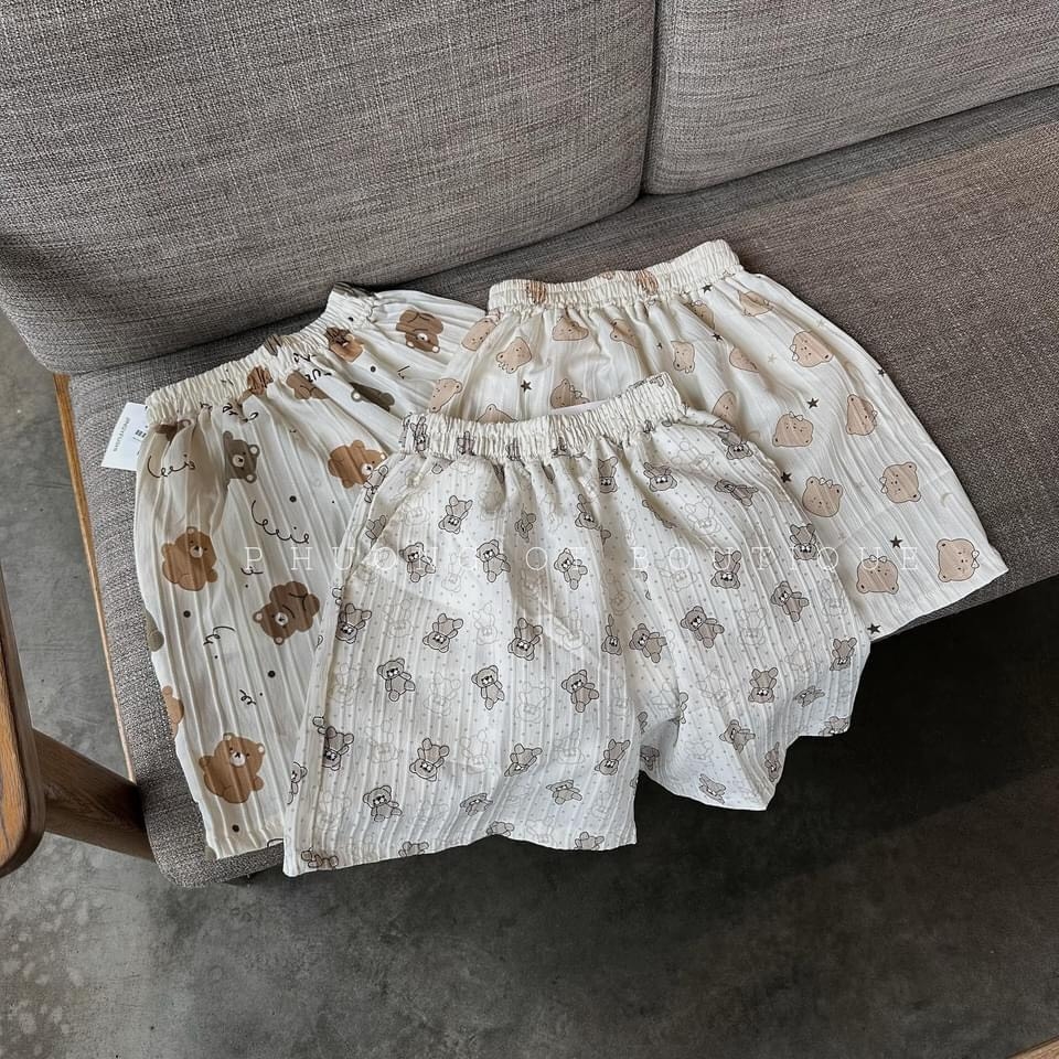 SET 3 QUẦN ĐÙI HOẠ TIẾT NỮ SẴN(SALE 85k)
